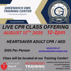 Heartsaver Adult CPR/AED - August 12th 2025
