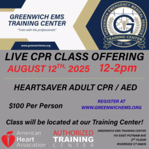 Heartsaver Adult CPR/AED - August 12th 2025